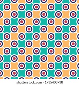 Modern geometric style minimal geometric vector pattern illustration. Abstract background design with vibrant colors of blur, orange and red.