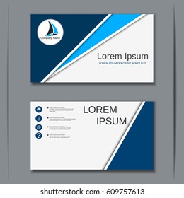 Modern geometric style visiting card vector design template