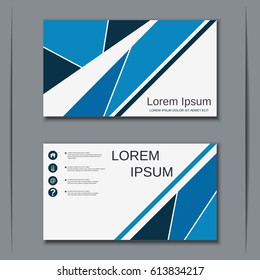 Modern geometric style visiting card vector design template
