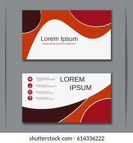 Modern geometric style visiting card vector design template