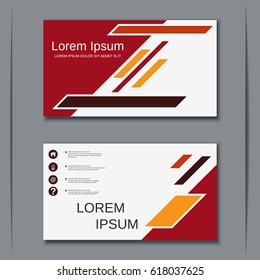 Modern geometric style visiting card vector design template