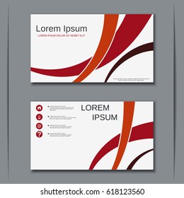 Modern geometric style visiting card vector design template