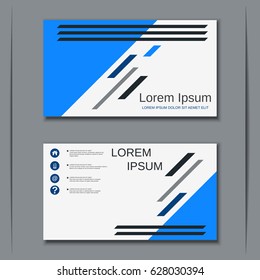 Modern geometric style visiting card vector design template