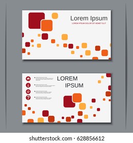 Modern geometric style visiting card vector design template