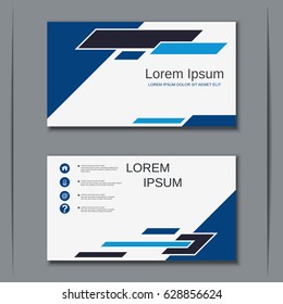 Modern geometric style visiting card vector design template