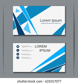 Modern geometric style visiting card vector design template