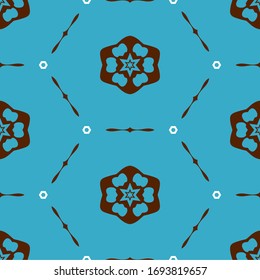 Modern geometric stylish texture. Colored background with fancy elements. Abstract seamless pattern. Design tiling, wrapping paper, wallpapers etc. 