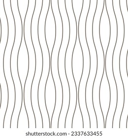 Modern geometric stylish texture with wavy stripes vector background