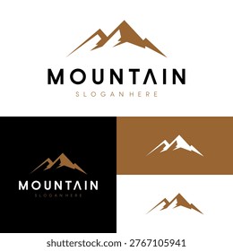 Modern Geometric Summit Silhouette for Outdoor Brand Identity