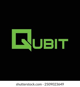 "Modern geometric tech logo featuring a sleek letter Q design, perfect for innovative branding in tech startups, digital companies, and IT firms seeking a minimalist , professional corporate identity