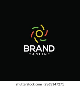 Modern and Geometric techy monogram logo design for technology based business.