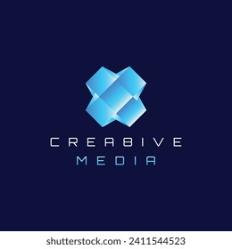 Diseño del logotipo de monograma de tecnología moderna y geométrica para empresas basadas en la tecnología	
