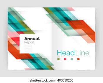 Modern geometric templates. Business flyer brochure or annual report covers. Vector illustration