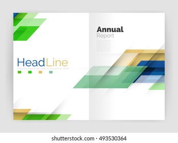 Modern geometric templates. Business flyer brochure or annual report covers. Vector illustration