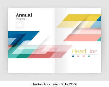 Modern geometric templates. Business flyer brochure or annual report covers. Vector illustration