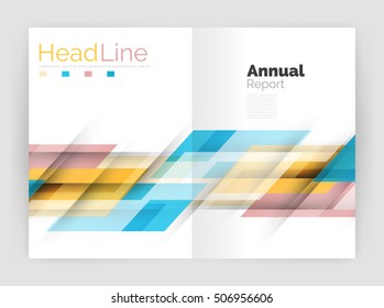 Modern geometric templates. Business flyer brochure or annual report covers. Vector illustration