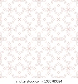 Modern geometric texture. Repeating abstract background. Vector illustration. Seamless linear pattern with crossing thin lines. Abstract geometric texture. Stylish background in beige color.