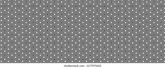 Modern geometric texture. Repeating abstract background. Polygonal grid with bold striped hexagons. Can be used as swatch for illustrator.