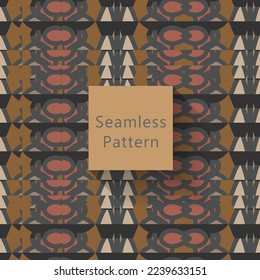 Modern geometric and textures illustration pattern. Creative collage with shapes. Seamless pattern. Fashionable template for design.