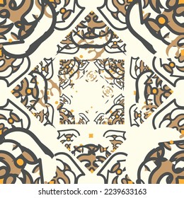 Patrón geométrico y de ilustración de texturas moderno. Collage creativo con formas. Patrón sin foco. Plantilla de diseño de moda.