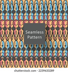 Modern geometric and textures illustration pattern. Creative collage with shapes. Seamless pattern. Fashionable template for design.