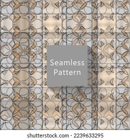 Modern geometric and textures illustration pattern. Creative collage with shapes. Seamless pattern. Fashionable template for design.