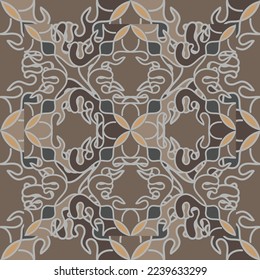 Modern geometric and textures illustration pattern. Creative collage with shapes. Seamless pattern. Fashionable template for design.