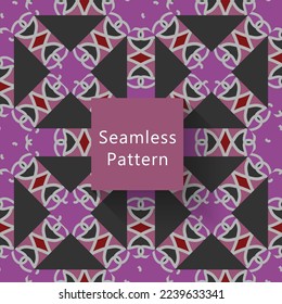 Modern geometric and textures illustration pattern. Creative collage with shapes. Seamless pattern. Fashionable template for design.