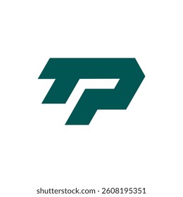 Modern Geometric TP Shape Abstract Logo
