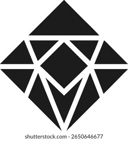 Modern geometric triangle logo design with centered symmetry and a simple style