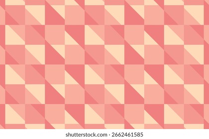 Modern geometric triangle pattern in soft peach and blush tones. Delicate and inviting for backgrounds and gentle aesthetic designs.