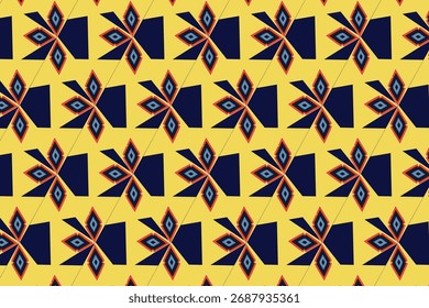  Modern geometric and tribal seamless patterns with earthy Bright Twist  for packaging, fabric, and home decor