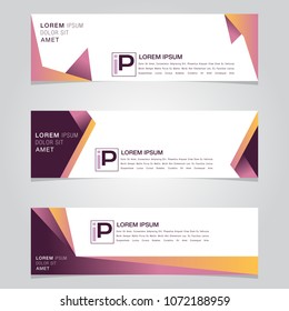 Modern Geometric vector abstract  design banner web template.