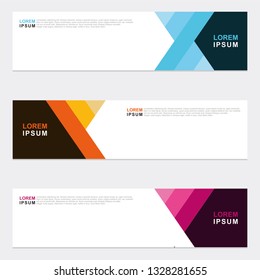 Modern geometric vector banner web background abstract design template