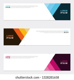 Modern geometric vector banner web background abstract design template