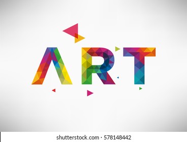 Modern Geometric Vector Design With Art Word.