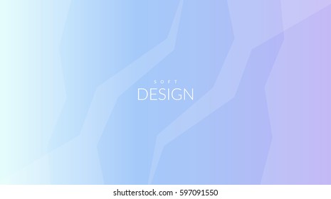 Modern geometric vector design. Blurred soft color gradient horizontal wallpaper background. Sweet romantic foreground for web and print banners.