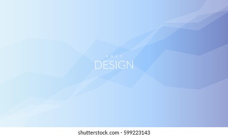 Modern geometric vector design. Blurred soft color gradient horizontal wallpaper background. Sweet romantic foreground for web and print banners.