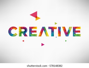 Modern Geometric Vector Design with Creative Word.