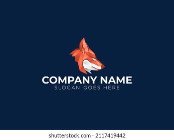 modern geometric vector fox logo