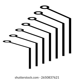 Ilustração vetorial geométrica moderna com formas abstratas e linhas limpas Esta arte escalável versátil é ideal para fundos