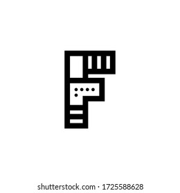 Modern Geometric Vector Logo Letter F. F Letter Design Vector