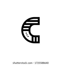 Modernes geometrisches Vector Logo Letter C Letter Design Vector