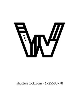 Modern Geometric Vector Logo Letter W. W Letter Design Vector