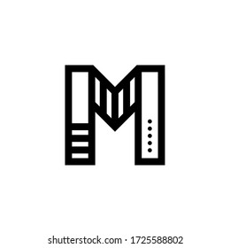 Modern Geometric Vector Logo Letter M. M Letter Design Vector