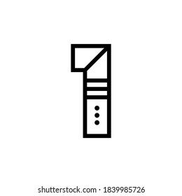 Modern Geometric Vector Logo Number 1. 1 Zahlendesign-Vektorgrafik