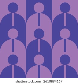 Modern Geometric Vector Seamless Pattern Digital Paper – Abstract Minimalist Background Design, Repeating Lines and Shapes, Contemporary Printable Texture for Scrapbooking, Web Design, Fabric, Package