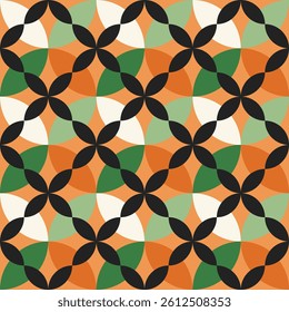 Modern Geometric Vector Seamless Pattern Digital Paper – Abstract Minimalist Background Design, Repeating Lines and Shapes, Contemporary Printable Texture for Scrapbooking, Web Design, Fabric, Package