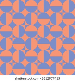 Modern Geometric Vector Seamless Pattern Digital Paper – Abstract Minimalist Background Design, Repeating Lines and Shapes, Contemporary Printable Texture for Scrapbooking, Web Design, Fabric, Package