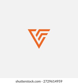 Modern Geometric VF Letter Monogram Logo
